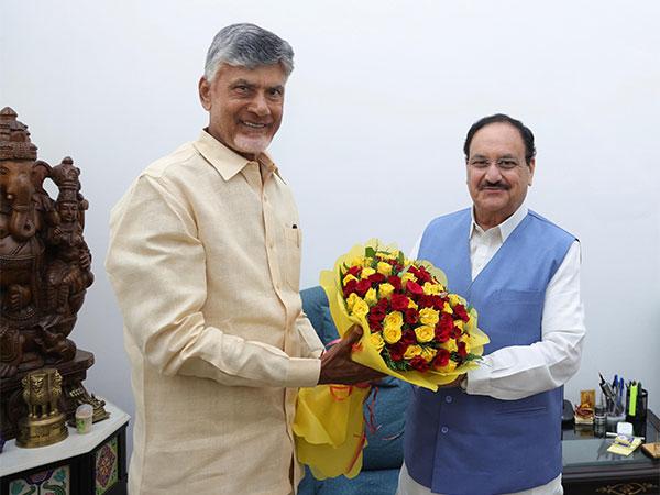 Andhra Pradesh CM Chandrababu Naidu Meets BJP President JP Nadda in Delhi