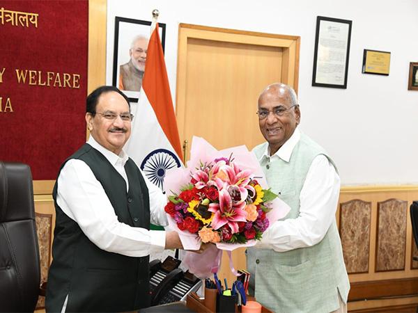 IFFCO MD US Awasthi meets Union Chemicals and Fertilizers Minister JP Nadda in Delhi