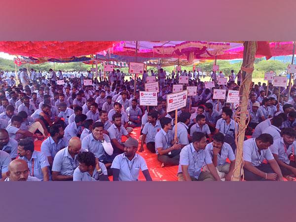 Samsung Workers Protest for Better Wages and Conditions in Chennai