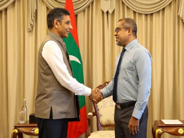 Maldives Foreign Minister Abdulla Khaleel Meets Indian High Commissioner Munu Mahawar