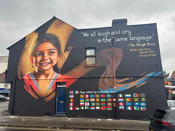 Indian Origin Artists Jignesh and Yash Patel Unveil Unity Mural in Slough