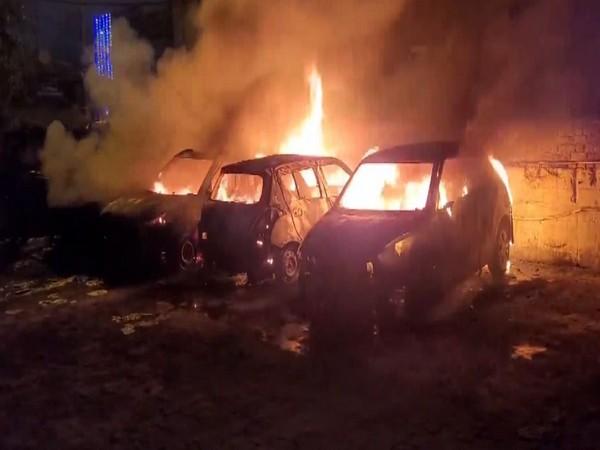 Massive Fire Destroys Vehicles in Ambala Parking Lot