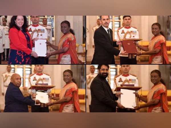 Envoys of six countries present credentials to President Droupadi Murmu