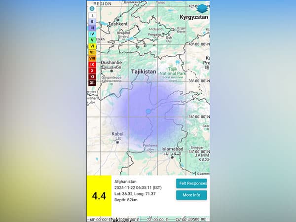 अफगानिस्तान के बदख्शान में 4.4 तीव्रता का भूकंप आया