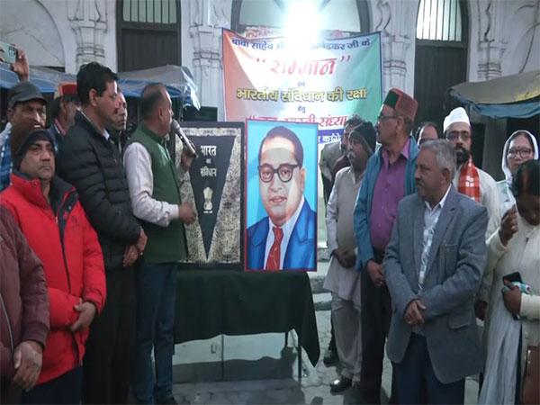 Congress holds Aarti of Constitution honouring BR Ambedkar in Dehradun 