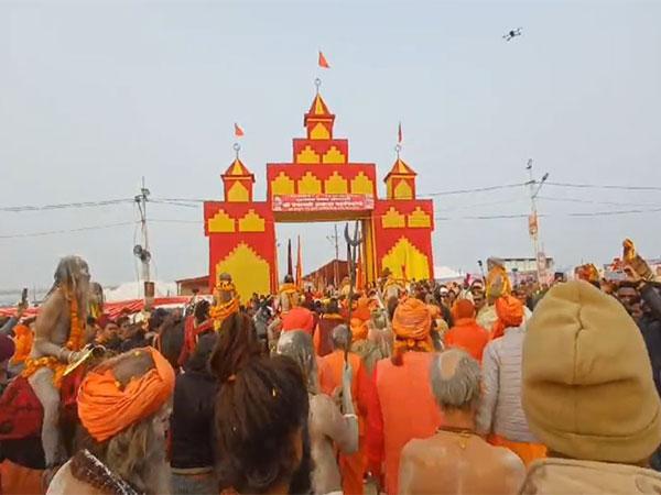 With chants of Mahadev and spiritual fervor Akharas reach Prayagraj for Mahakumbh Mela