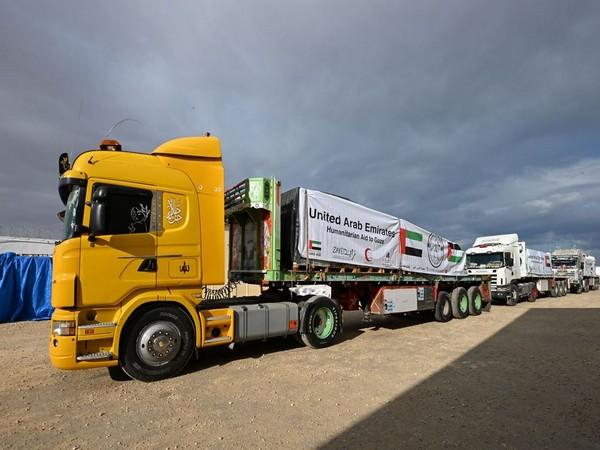 Three UAE aid convoys arrive in Gaza Strip as part of 'Operation Chivalrous Knight 3'