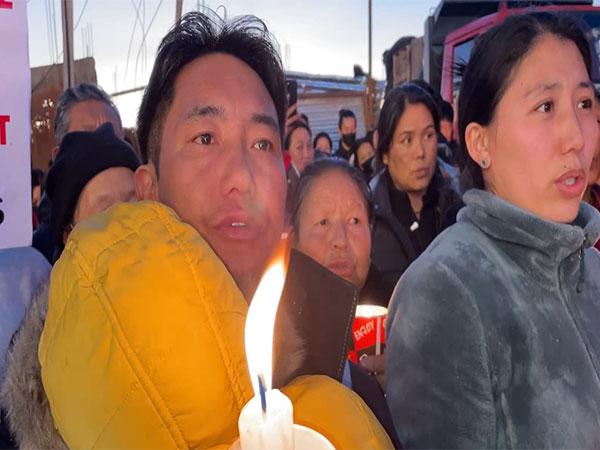 Tibetans in Dharamshala Hold Candlelight Vigil for Earthquake Victims in Tibet