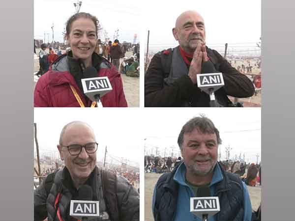 Maha Kumbh 2025: Devotees from Spain and Italy Gather in Prayagraj