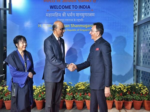 Singapore President Tharman Shanmugaratnam arrives in India