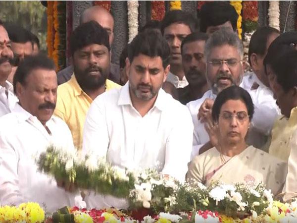 Nara Lokesh and Family Pay Tribute to NTR on His 29th Death Anniversary in Hyderabad