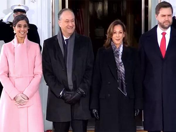 Vice President-elect JD Vance, his wife received by Kamala Harris at White House