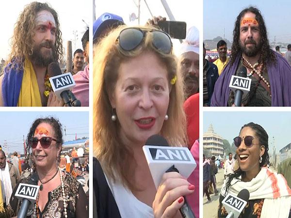 International Devotees Celebrate Maha Kumbh Mela in Prayagraj