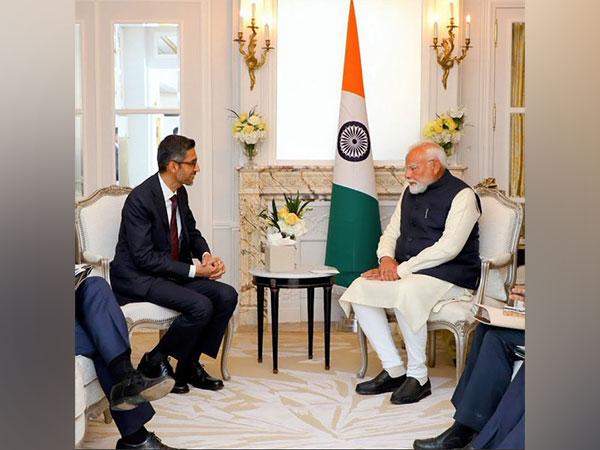 Sundar Pichai and PM Modi Discuss AI Opportunities for India at Paris Summit